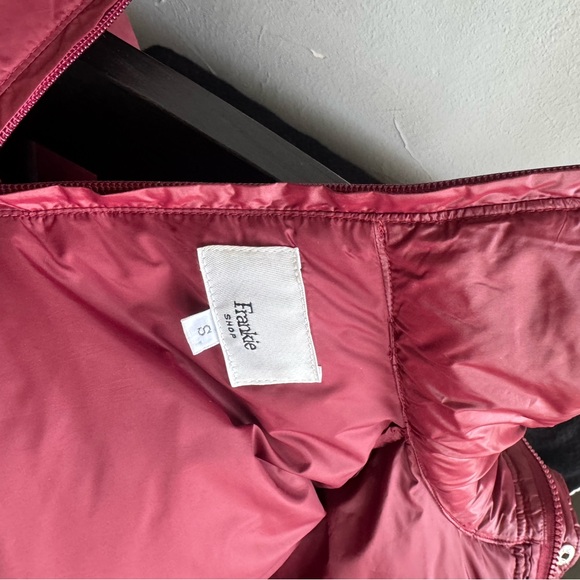 The Frankie Shop Burgundy Puffer Jacket - size S or M - Picture 8 of 9